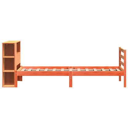 Letto Libreria senza Materasso Marrone Cera 75x190 cm Legno - homemem39