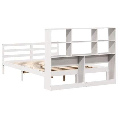 Letto Libreria senza Materasso Bianco 120x190 cm Legno di Pino - homemem39
