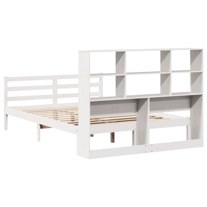 Letto Libreria senza Materasso Bianco 120x200 cm Legno di Pino