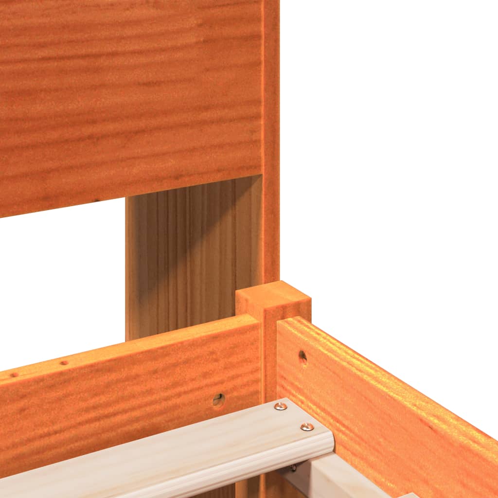 Letto Libreria senza Materasso Marrone Cera 90x190 cm Legno - homemem39