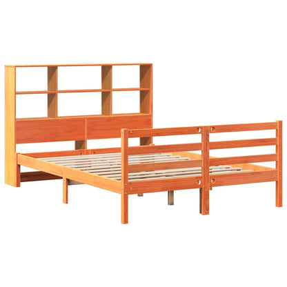 Letto Libreria senza Materasso Marrone Cera 120x190 cm Legno - homemem39