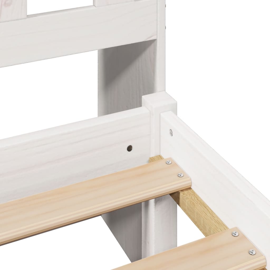 Letto con Libreria senza Materasso 75x190 cm in Legno Pino - homemem39