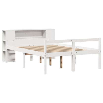 Letto Libreria senza Materasso Bianco 135x190 cm Legno di Pino - homemem39
