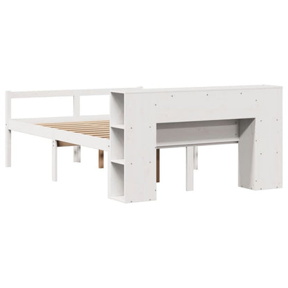 Letto Libreria senza Materasso Bianco 135x190 cm Legno di Pino - homemem39
