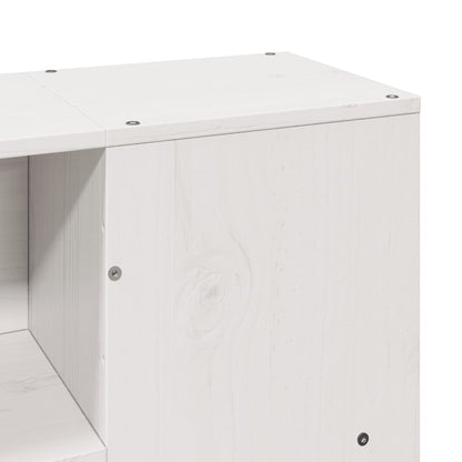 Letto Libreria senza Materasso Bianco 135x190 cm Legno di Pino - homemem39