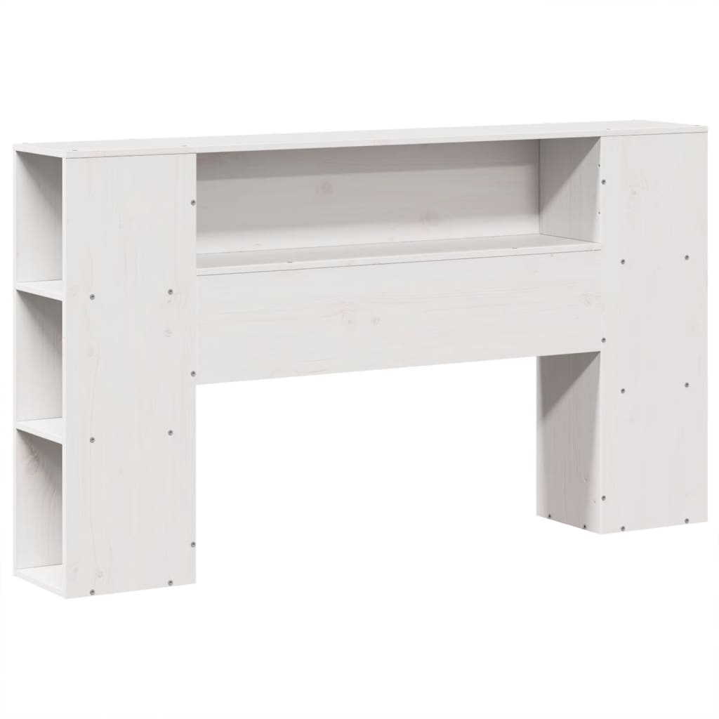 Letto Libreria senza Materasso Bianco 140x190 cm Legno di Pino | homemem39