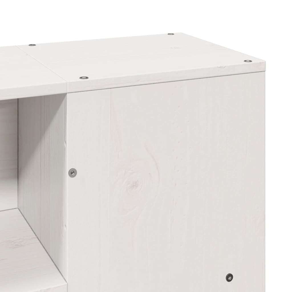 Letto Libreria senza Materasso Bianco 140x200 cm Legno di Pino