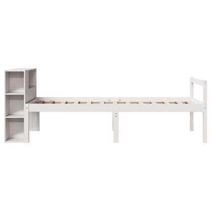 Letto con Libreria senza Materasso 75x190 cm in Legno Pino | homemem39