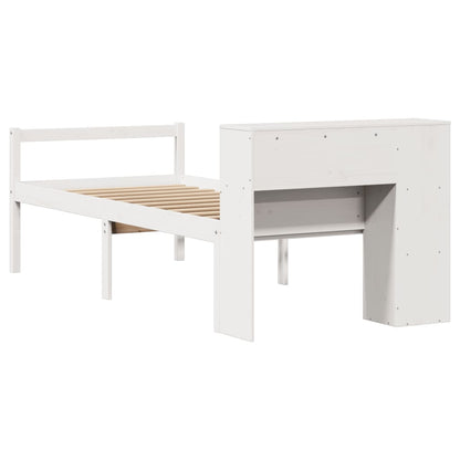 Letto con Libreria senza Materasso 75x190 cm in Legno Pino | homemem39