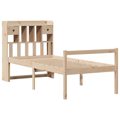 Giroletto con Libreria senza Materasso 75x190 cm in Legno Pino | homemem39