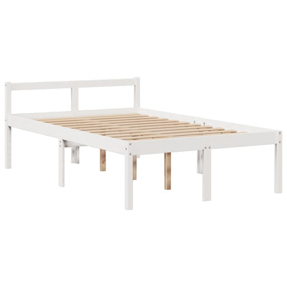 Letto Libreria senza Materasso Bianco 135x190 cm Legno di Pino - homemem39