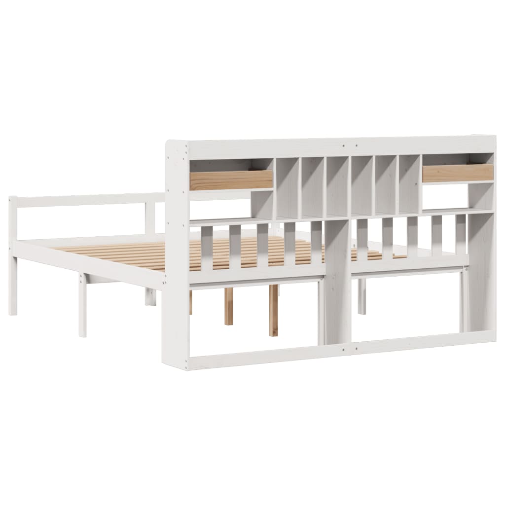 Giroletto con Libreria senza Materasso 180x200 cm in Legno Pino | homemem39