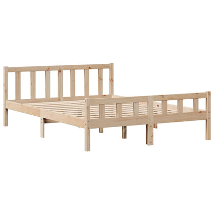 Letto Libreria senza Materasso 120x190cm Legno Massello di Pino - homemem39