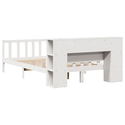 Letto Libreria senza Materasso Bianco 150x200 cm Legno di Pino | homemem39