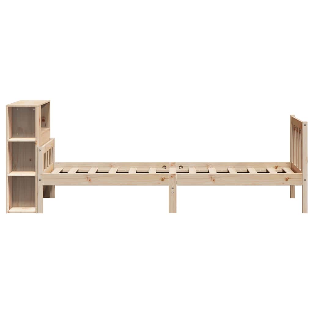 Letto Libreria senza Materasso 90x190 cm Legno Massello Pino - homemem39