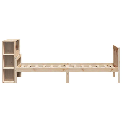 Letto Libreria senza Materasso 90x190 cm Legno Massello Pino - homemem39