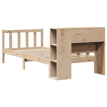 Letto Libreria senza Materasso 90x190 cm Legno Massello Pino - homemem39