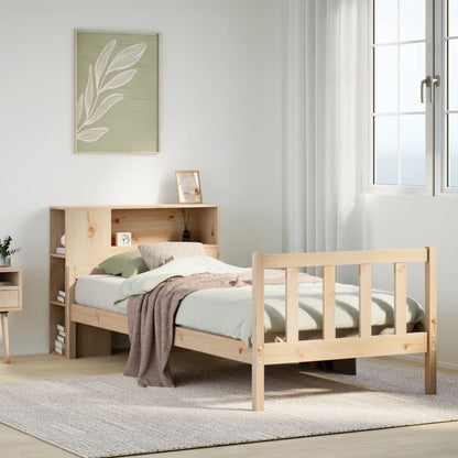 Letto Libreria senza Materasso 100x200 cm in Legno di Pino - homemem39