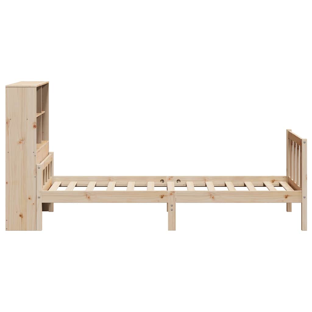 Letto Libreria senza Materasso 90x190 cm Legno Massello Pino - homemem39