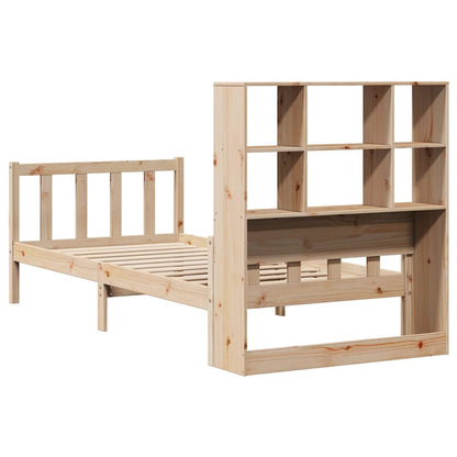 Letto Libreria senza Materasso 90x190 cm Legno Massello Pino - homemem39