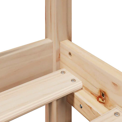 Letto Libreria senza Materasso 90x190 cm Legno Massello Pino - homemem39