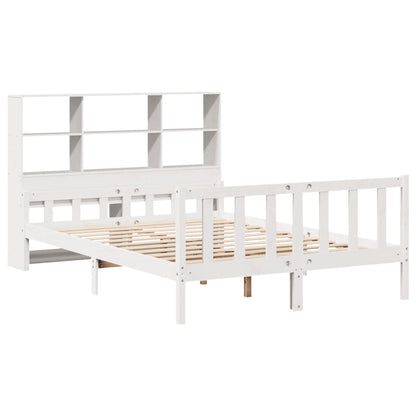 Letto Libreria senza Materasso Bianco 160x200 cm Legno di Pino - homemem39