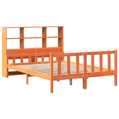 Letto Libreria senza Materasso Marrone Cera 150x200 cm Legno - homemem39