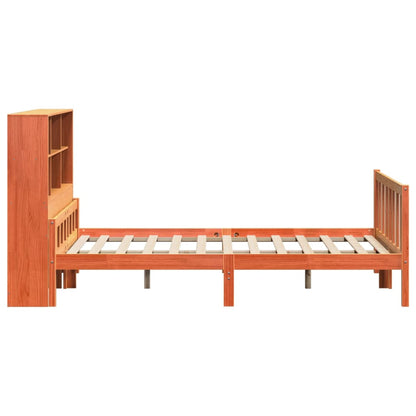Letto Libreria senza Materasso Marrone Cera 160x200 cm Legno - homemem39