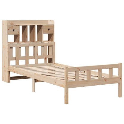 Letto Libreria senza Materasso 90x190 cm Legno Massello Pino - homemem39