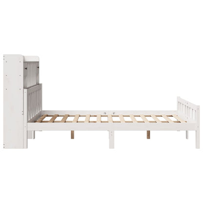 Letto Libreria senza Materasso Bianco 150x200 cm Legno di Pino - homemem39