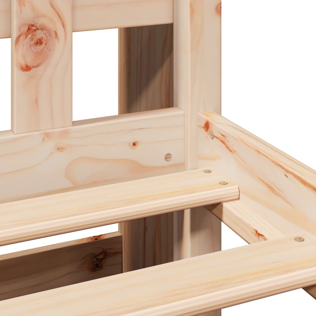 Letto Libreria senza Materasso 160x200 cm in Legno di Pino - homemem39