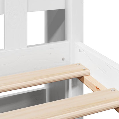 Letto Libreria senza Materasso Bianco 160x200 cm Legno di Pino - homemem39