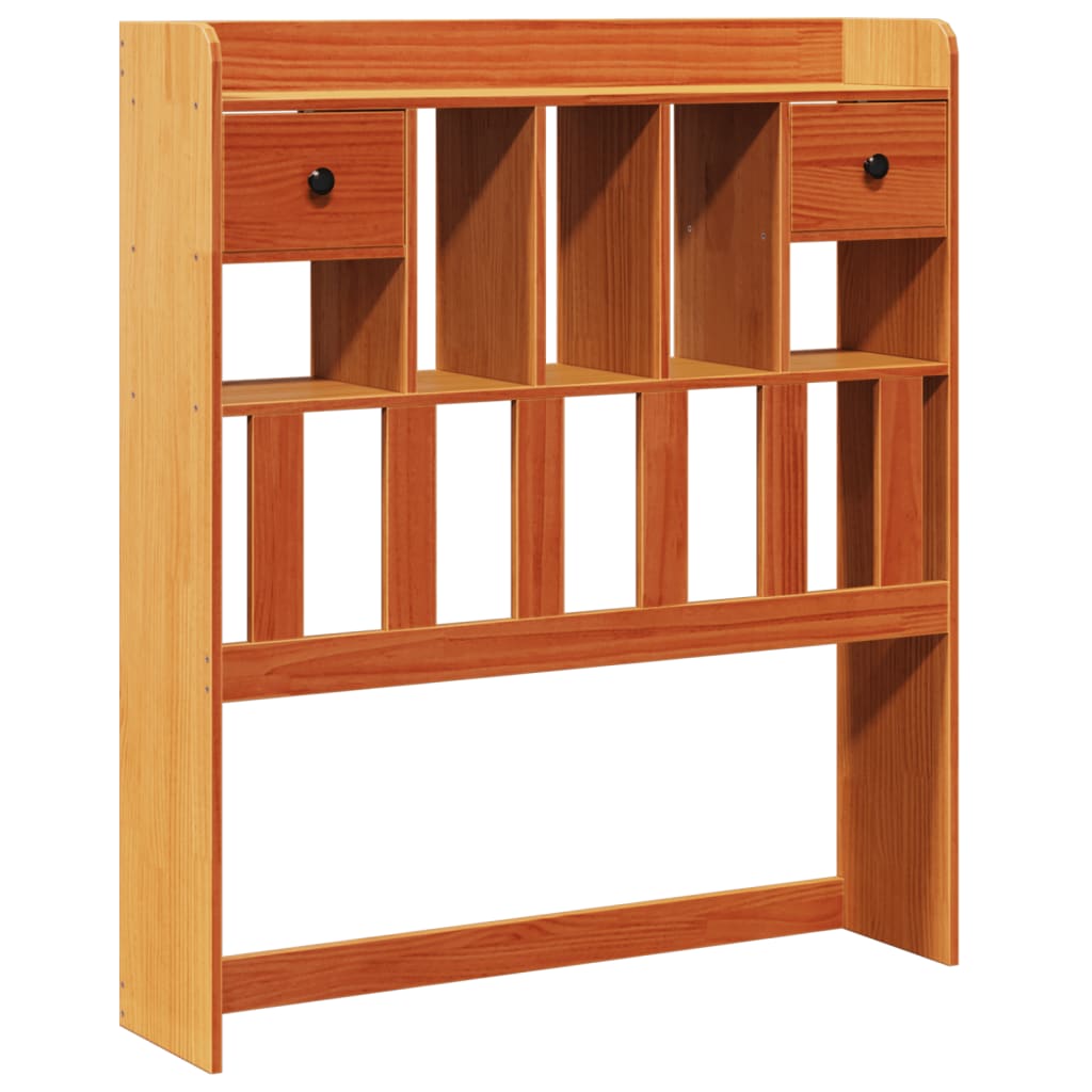 Letto Libreria senza Materasso Marrone Cera 75x190 cm in Pino - homemem39