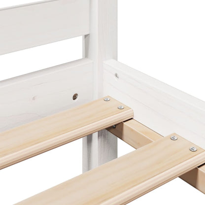 Letto Libreria senza Materasso Bianco 135x190 cm Legno di Pino - homemem39