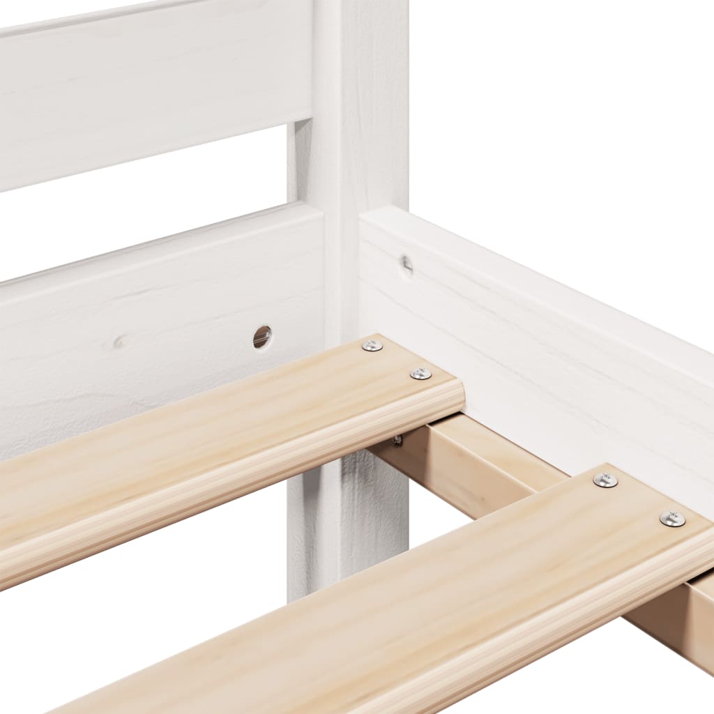 Letto Libreria senza Materasso Bianco 200x200 cm Legno di Pino - homemem39