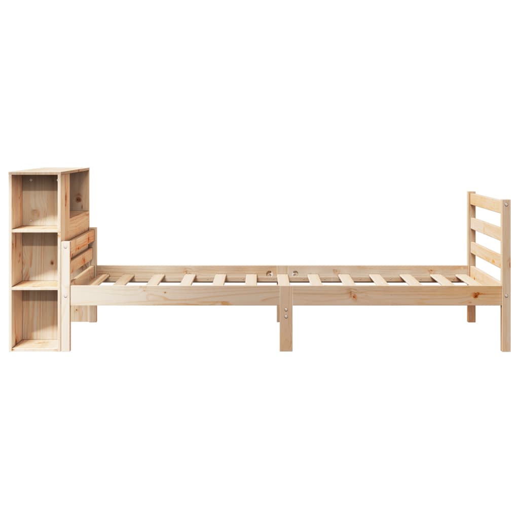 Letto Libreria senza Materasso 90x200 cm Legno Massello Pino - homemem39