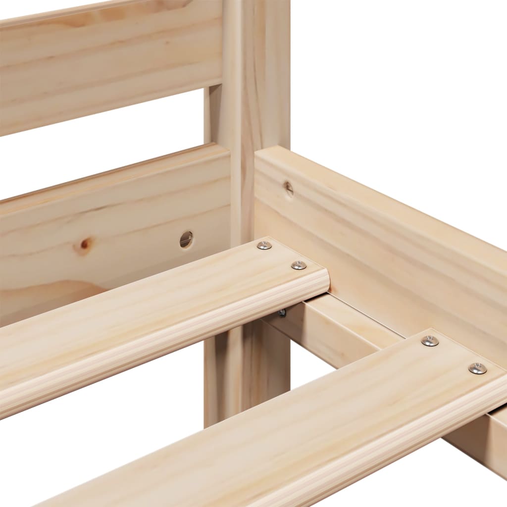 Letto Libreria senza Materasso 90x200 cm Legno Massello Pino - homemem39