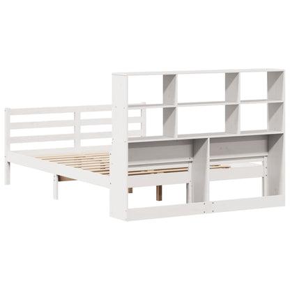 Letto Libreria senza Materasso Bianco 140x200 cm Legno di Pino - homemem39