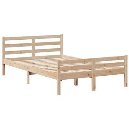 Letto Libreria senza Materasso 135x190 cm in Legno di Pino - homemem39