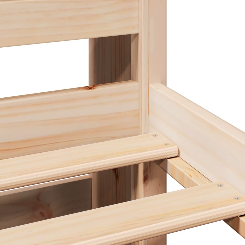 Letto Libreria senza Materasso 100x200 cm in Legno di Pino - homemem39