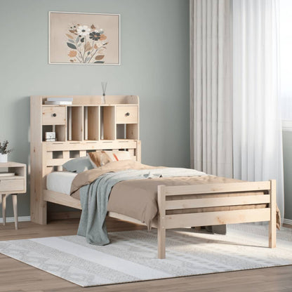 Letto Libreria senza Materasso 100x200 cm in Legno di Pino - homemem39