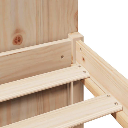 Letto Libreria senza Materasso 135x190 cm in Legno di Pino - homemem39