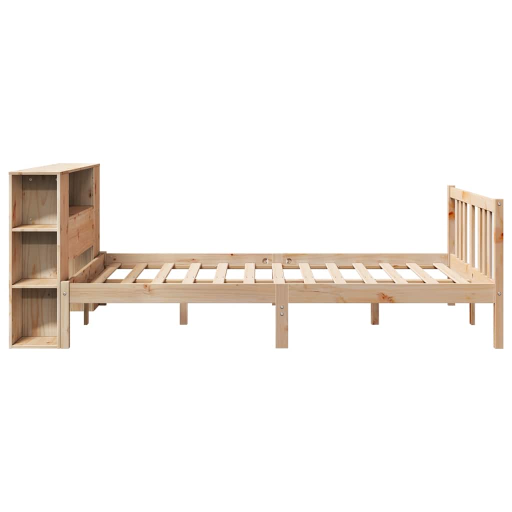 Letto Libreria senza Materasso 120x200cm Legno Massello di Pino - homemem39