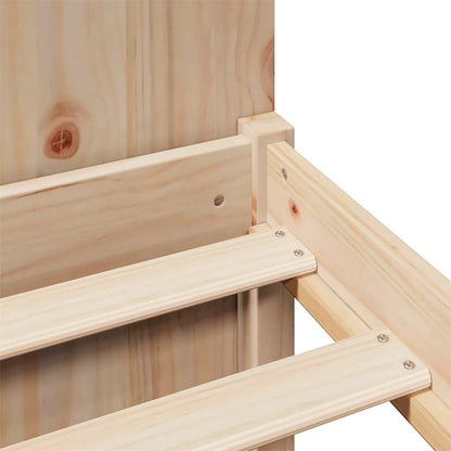 Letto Libreria senza Materasso 120x200cm Legno Massello di Pino - homemem39