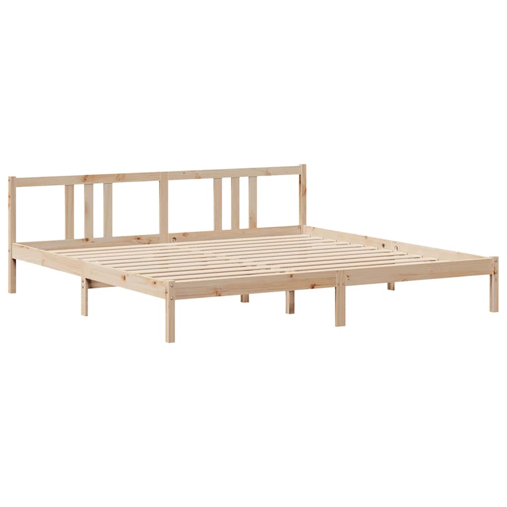Letto Libreria senza Materasso 180x200 cm in Legno di Pino - homemem39