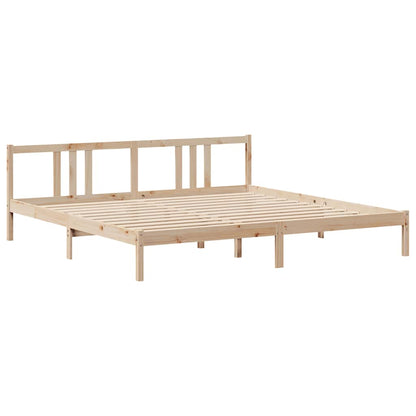 Letto Libreria senza Materasso 180x200 cm in Legno di Pino - homemem39