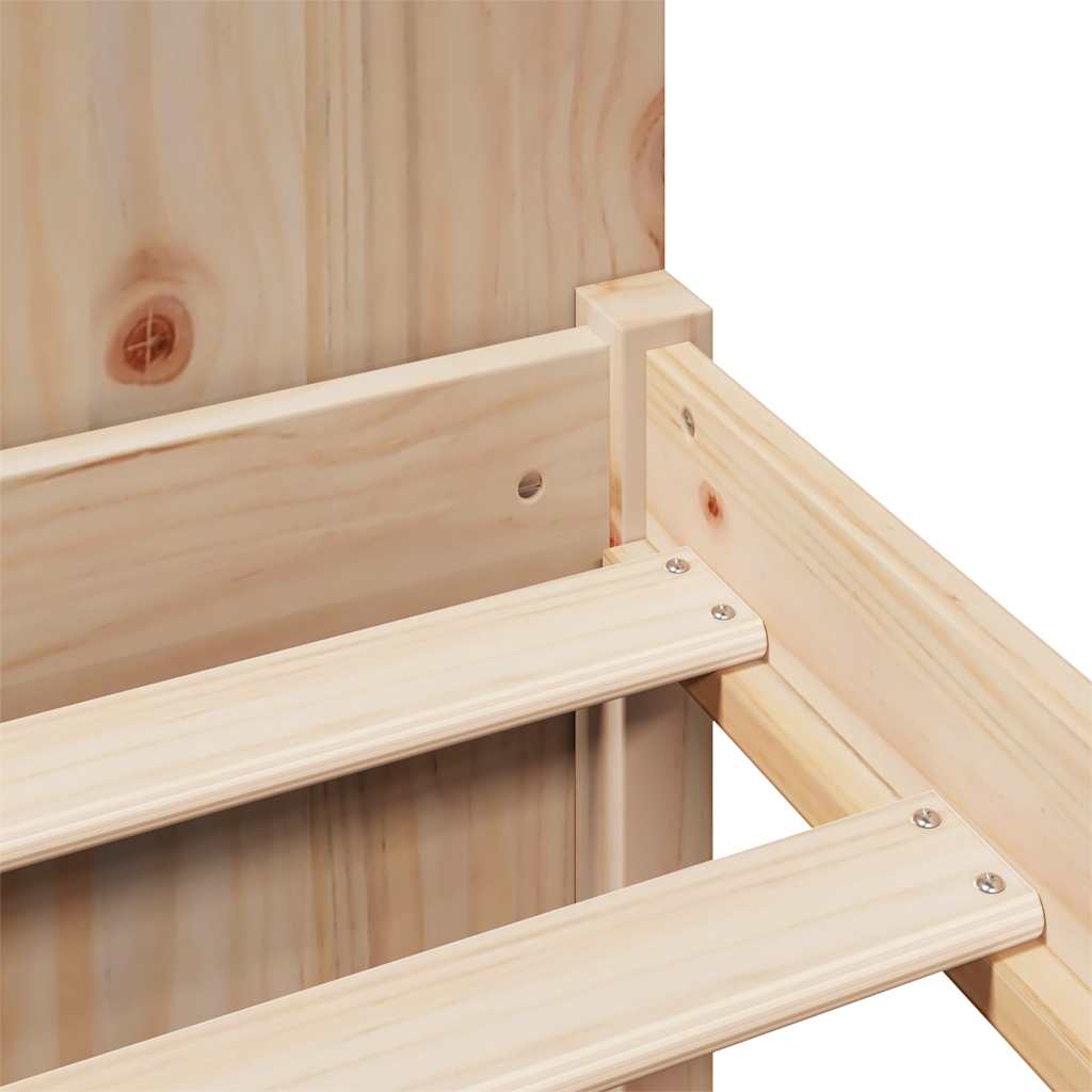 Letto Libreria senza Materasso 180x200 cm in Legno di Pino - homemem39