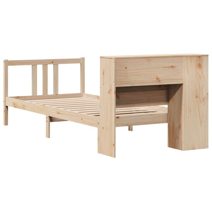 Giroletto con Libreria senza Materasso 75x190 cm in Legno Pino | homemem39
