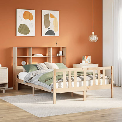 Letto Libreria senza Materasso 120x200cm Legno Massello di Pino
