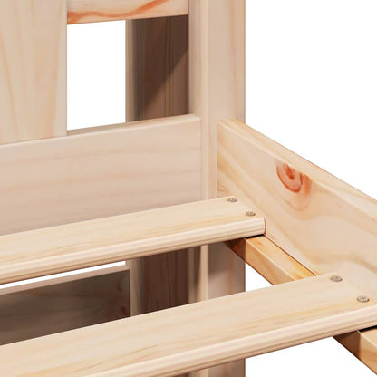 Giroletto con Libreria senza Materasso 75x190 cm in Legno Pino - homemem39